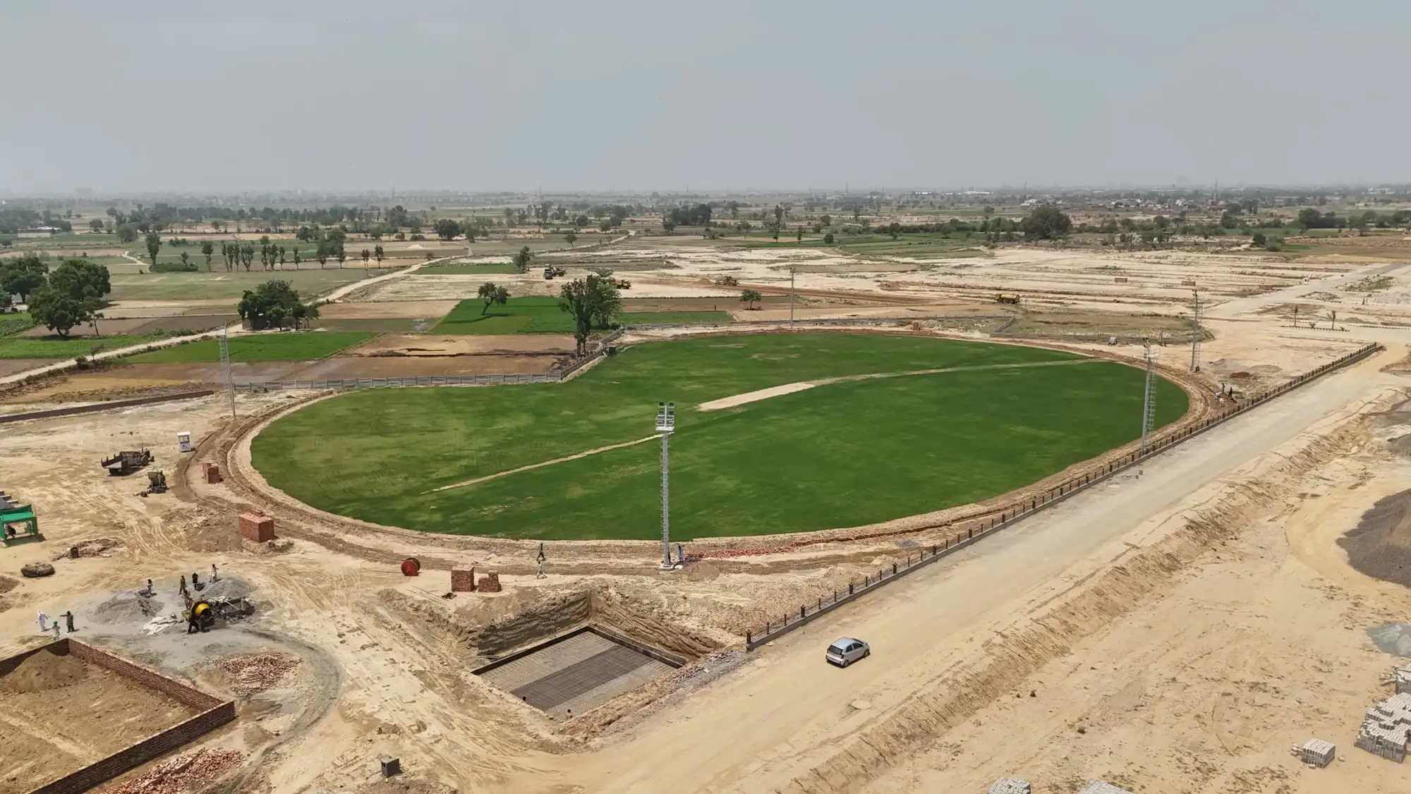 Road network under development in Etihad Town Phase 2