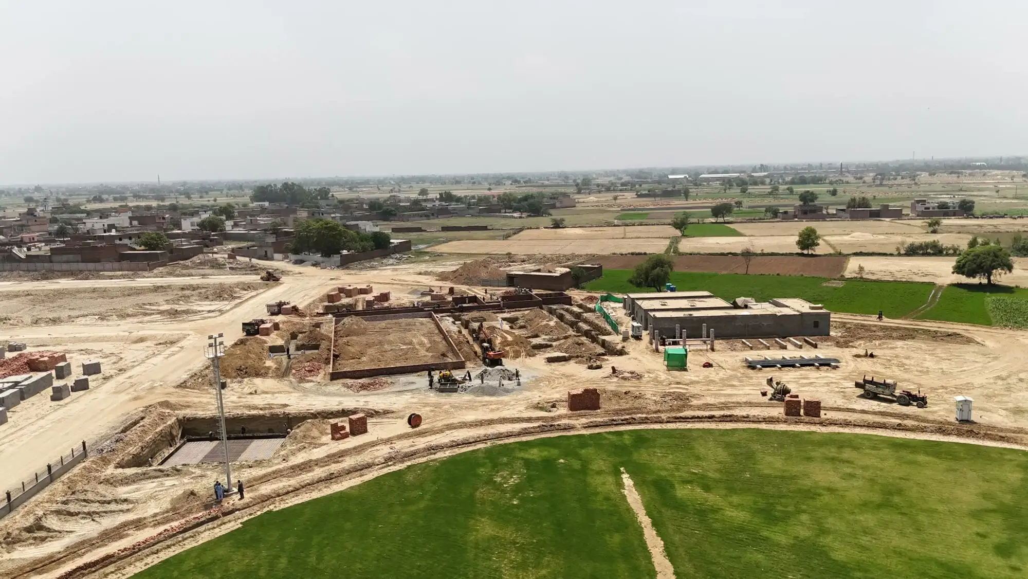 Aerial view of the Etihad Town Phase 2 entrance