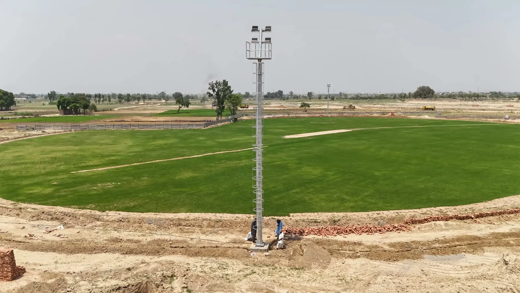 Cricket ground under development in Etihad Town Phase 2
