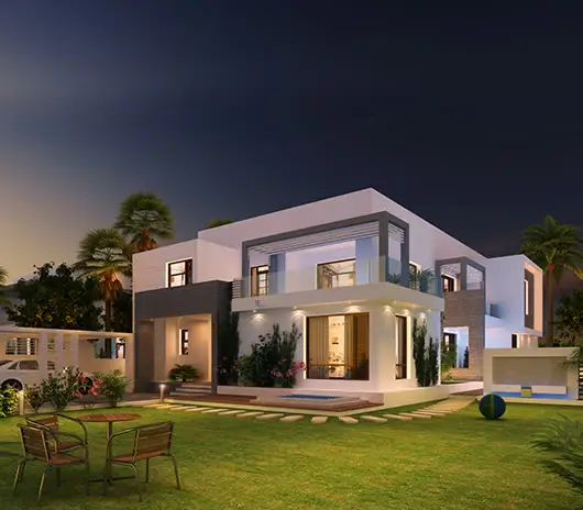 Rendering of a villa in Etihad Town Phase 3